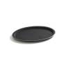 Hendi oval rutschfest Fiberglas Tablett schwarz 23x16 cm