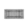 Square Smoke rectangular tray in gray glass 28x14 cm