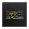 Square Smoke rectangular tray in gray glass 28x14 cm