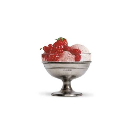 Cosi Tabellini caviar cup in pewter and glass 12x8 cm