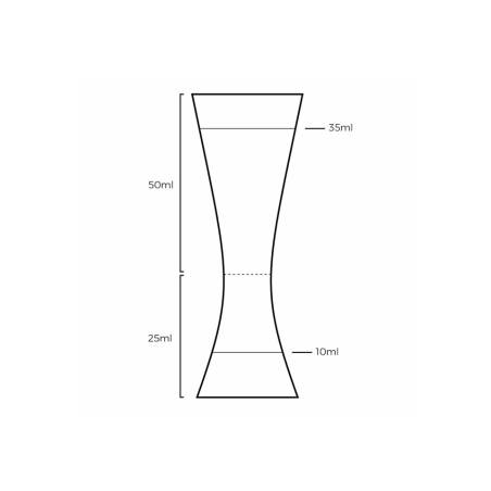 Jigger Tiki Aero Urban Bar Stahl inoc cl 2.5-5