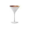 Olympischer Stolzle-Cocktailbecher aus zweifarbigem Glas in Weiß und Bronze cl 24