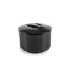 South Pole black plastic round ice bin with lid and grid 1.32 gal.