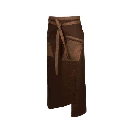 Kopenhagen polyester and chocolate cotton apron 88x80 cm