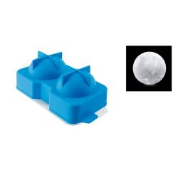 Kugel-Eisform 2 blaue Silikonformen 15x7,5 cm