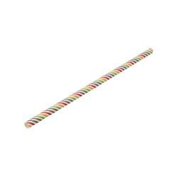 Multi Stripe biologisch abbaubare farbige Papierstrohhalme cm 20x0,6