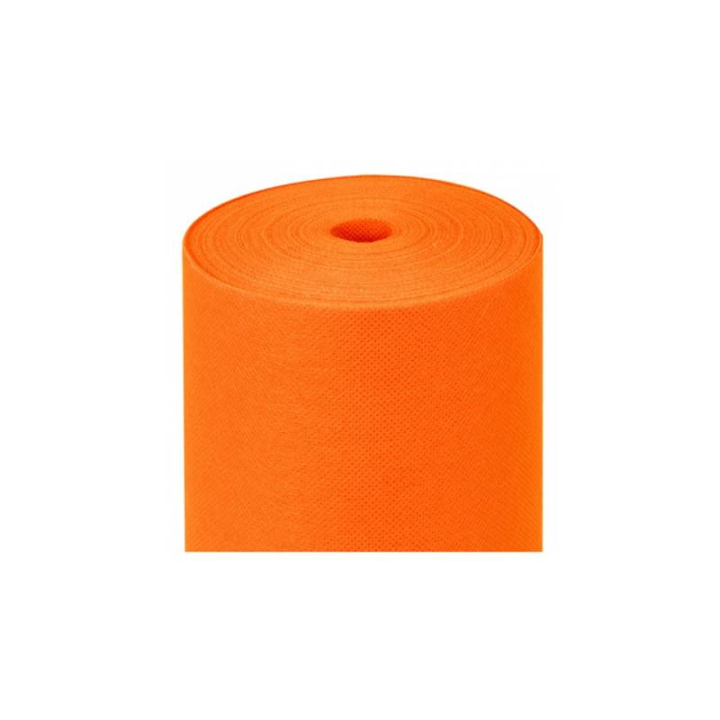 Orange Spinnvlies-Tischdeckenrolle 50,4x1,2 m vorgeschnitten