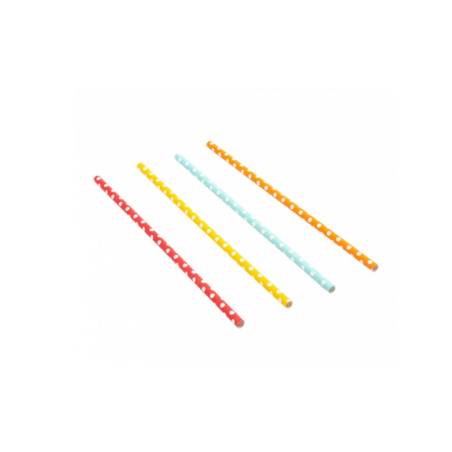 Biodegradable paper straws polka dot pattern assorted colors cm 21x0.6