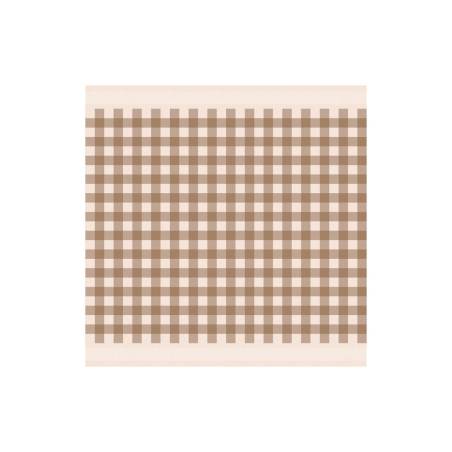 Plus Osteria Pack Service tablecloth in hazelnut airlaid plaid 120x120 cm