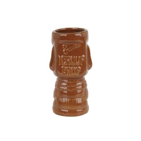 Molocai tiki mug in brown ceramic cl 36