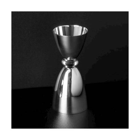 Jigger Classico Urban Bar in acciaio inox placcato argento cl 3-6