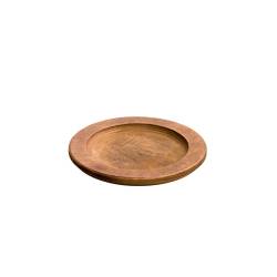 Lodge runde Untertasse aus Naturholz 24 cm