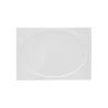 Rectangular plate with oval Phoemics imprint in white porcelain 36.5x26 cm