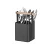 Hendi black steel cutlery holder