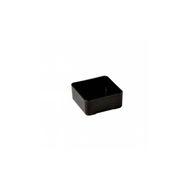 Square black pbt buffet 2.0 cup 5.70x5.70x2.36 inch