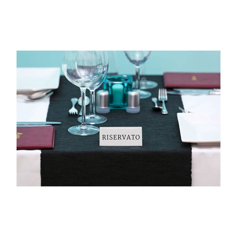 Reserved double-sided white acrylic table sign 3.93x1.65x1.81 inch