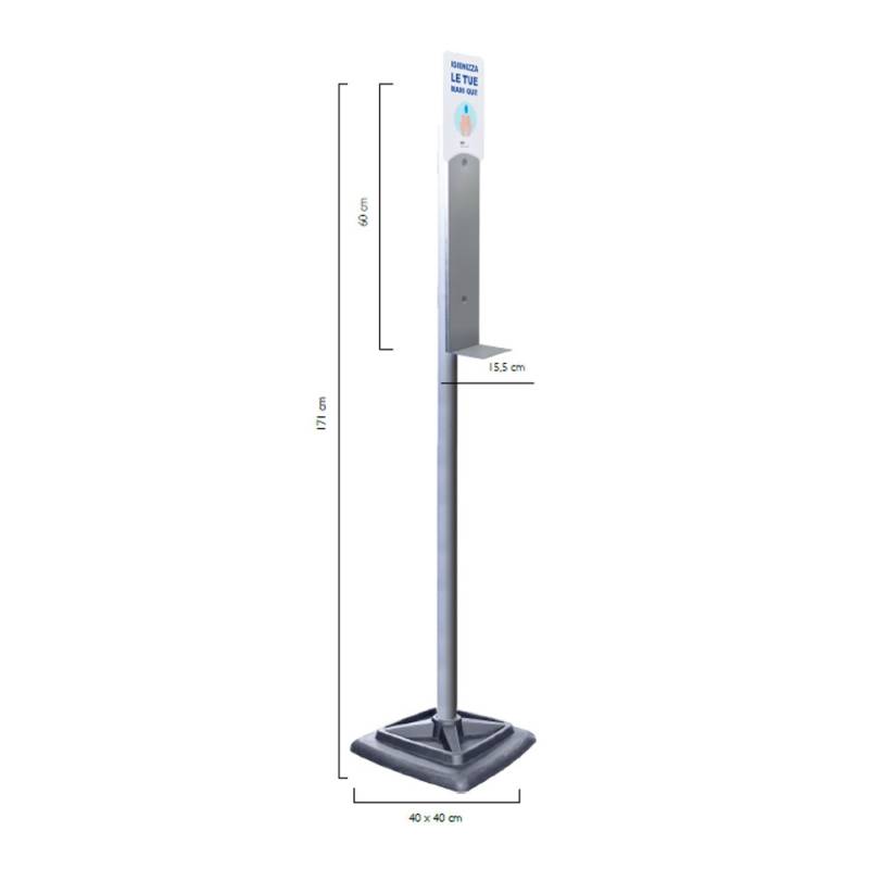 Universelle einseitige Säule mit lackiertem Stahlträger cm 171