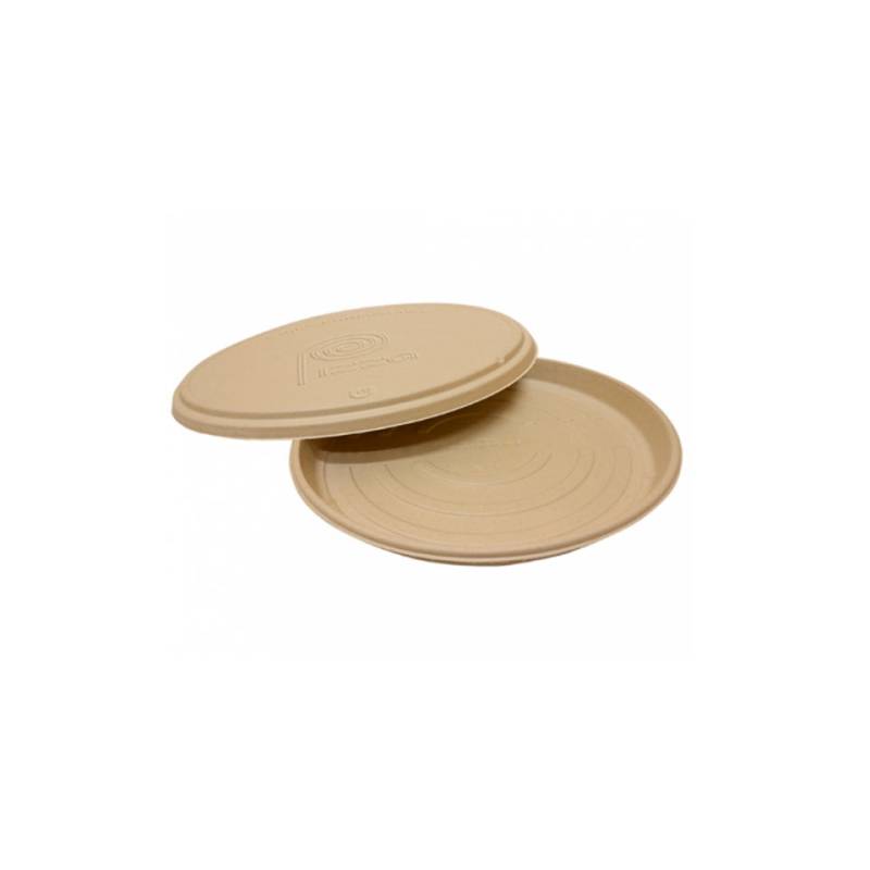 Bionischer Pizzaschalendeckel aus natürlicher Bagasse cm 36,4