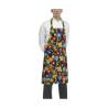 Peace and Love Egochef Schürze mit Tasche und Latz 100% Baumwolle cm 90x70