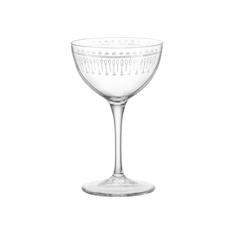 Glas Sektkelch/Martini Novecento Art Decò Bormioli Rocco cl 23,5