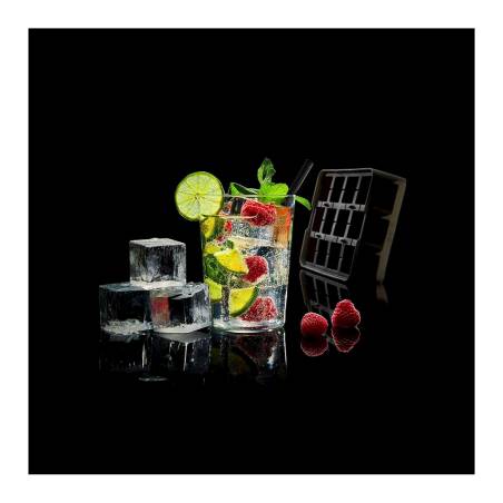 Black silicone cube ice mould 1.57x1.57 inch