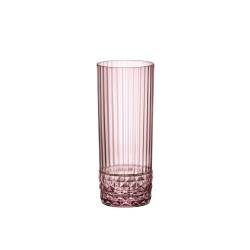 Amerika '20er Jahre Longdrinkglas in rosa Glas cl 40