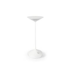 Tempo LED-Lampe aus weißem Aluminium