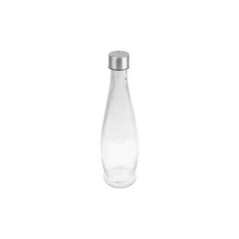 Glasflasche mit Edelstahlstopfen cl 93