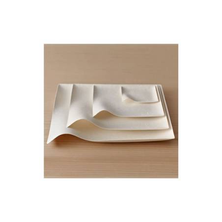 Bionic Kaku white bagasse saucer 3.15x3.15 inch