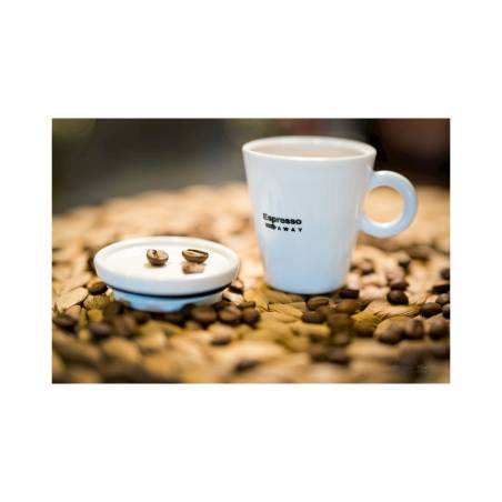 Tazza espresso Away con coperchio in tritan bianco cl 7