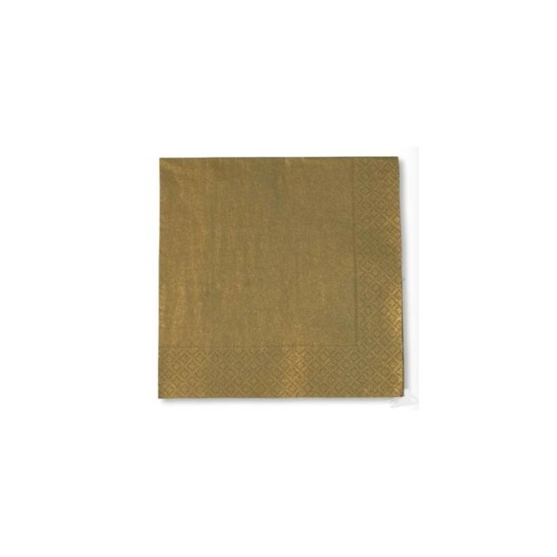 3-lagige Papierserviette gold 33x33 cm