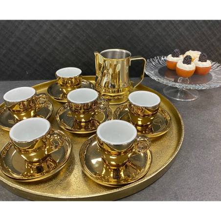 Kaffeeservice-Geschenkset Gold