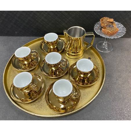 Kaffeeservice-Geschenkset Gold