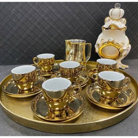 Kaffeeservice-Geschenkset Gold