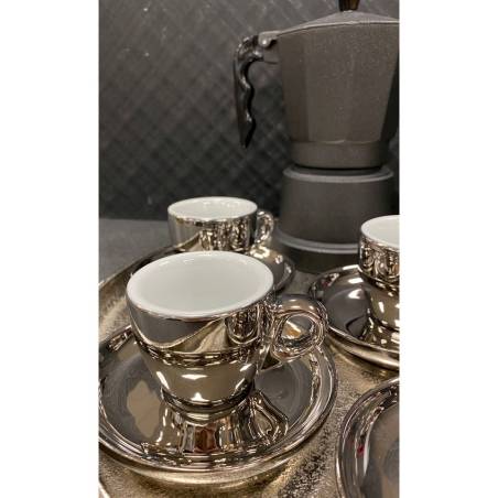 Silver coffee shop gift set