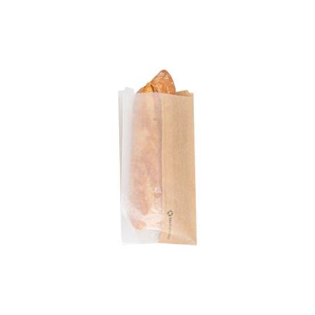 Kraft paper bag with side window 4.72x9.05 inch