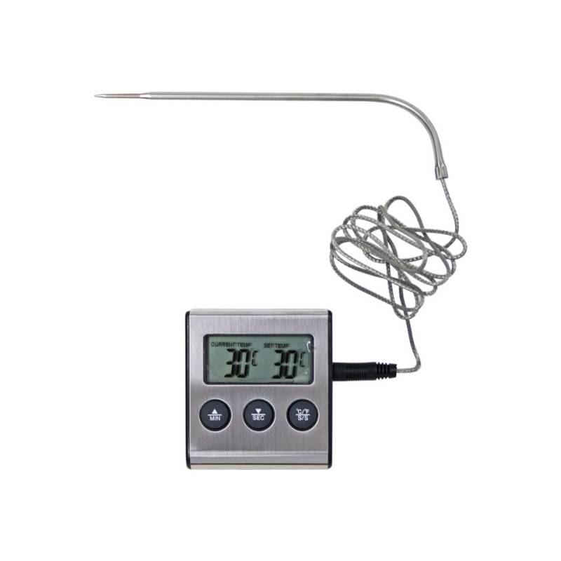 Digitales Thermometer mit Fühler und Zeitschaltuhr +250°C