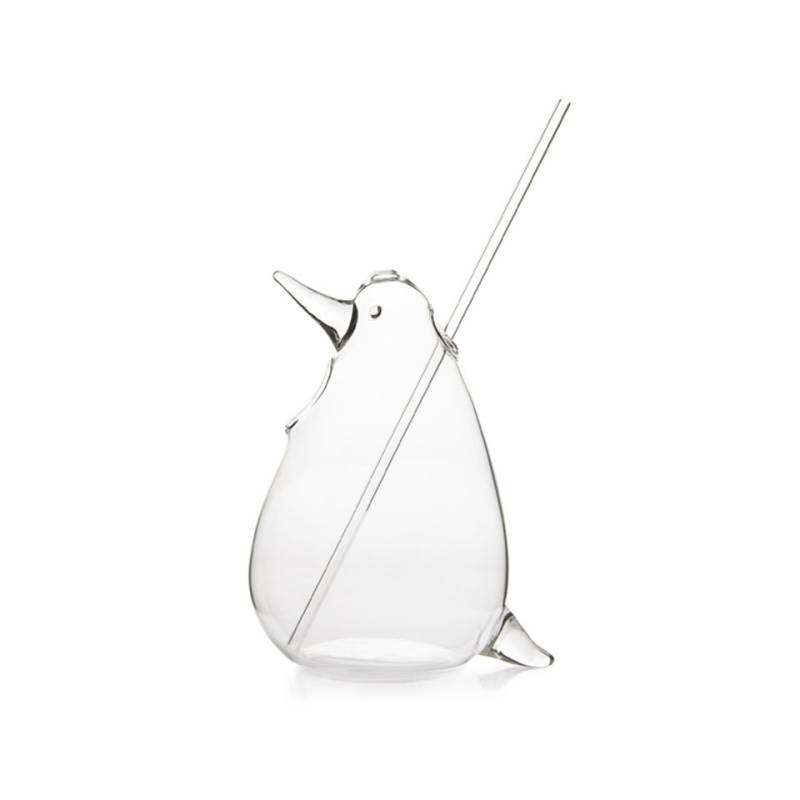 Pinguino 100% Chef Glas mit Strohhalm cl 35