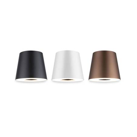 One Light rechargeable led lamp shade bronze