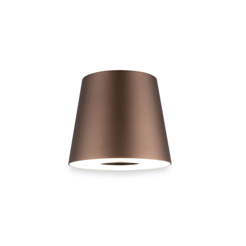 One Light wiederaufladbarer LED-Lampenschirm bronze