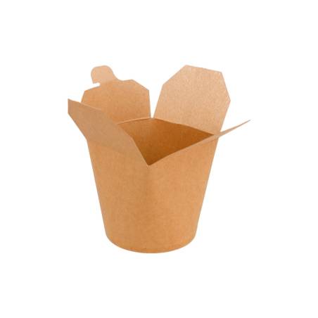 Kraft paper wok container 3.54x3.54x3.93 inch