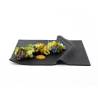 100% Chef black glass Napkin plate 8.26x7.08 inch