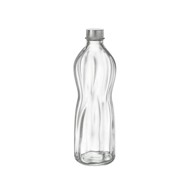 Aqua Bormioli Rocco Flasche mit hermetischem Silberglasstopfen lt 1