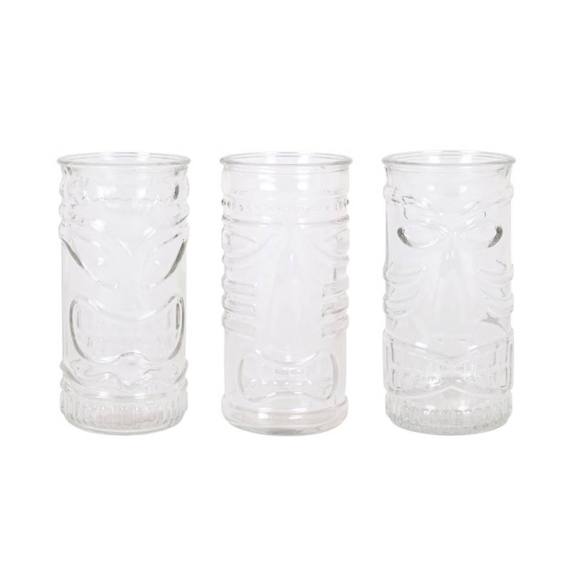 Tiki glass assorted decorations cl 50