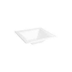 Bionische Suppentasse aus weißer Bagasse cm 16x16x4