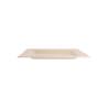 Ecru Bagasse quadratische flache Platte 20x20 cm