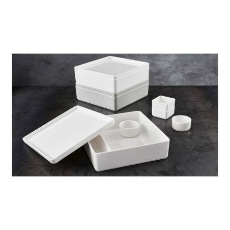 Nu Bento Box grey melamine tray lid 10.43x10.03 inch