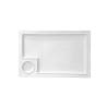 Plancha rectangular white porcelain tray with imprint 13.97x9.05 inch