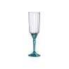 Bormioli Rocco Florian Flöte aus Glas mit blauem Stiel cl 21