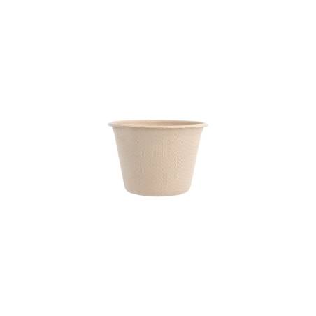 Bionic ecru bagasse round cup 4.73 oz.